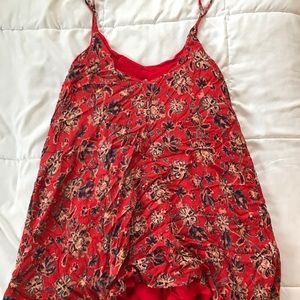 Red multicolor Madewell dress